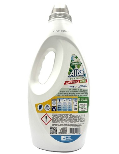 Alba Detersivo Lavatrice Liquido 33 Lavaggi 1850ml - Iris E Fiori Bianchi